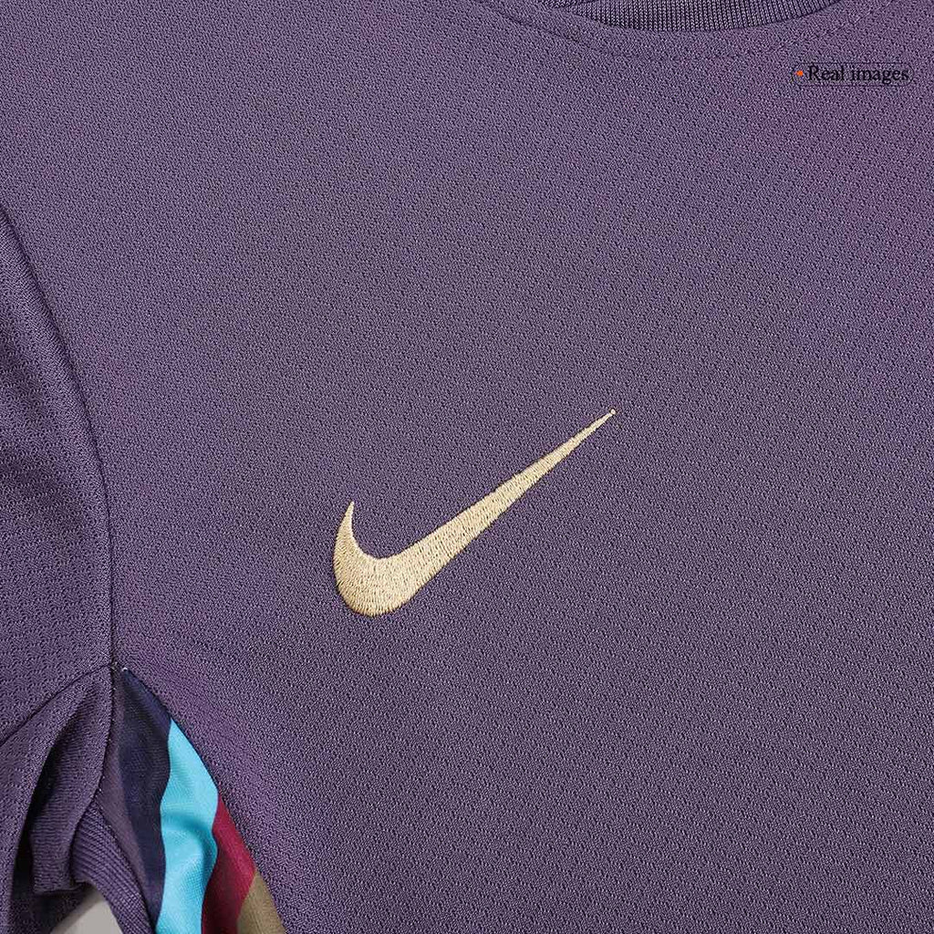 Camiseta de visitante de Inglaterra para la Eurocopa 2024 para niños (camiseta y pantalón corto)