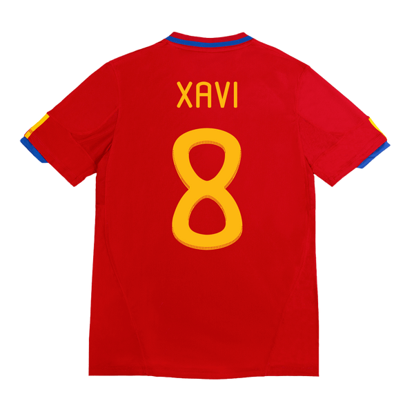 Spain XAVI #8 Home Soccer Jersey Retro 2010 - Football Shirt | SmartJerseys | Official Quality