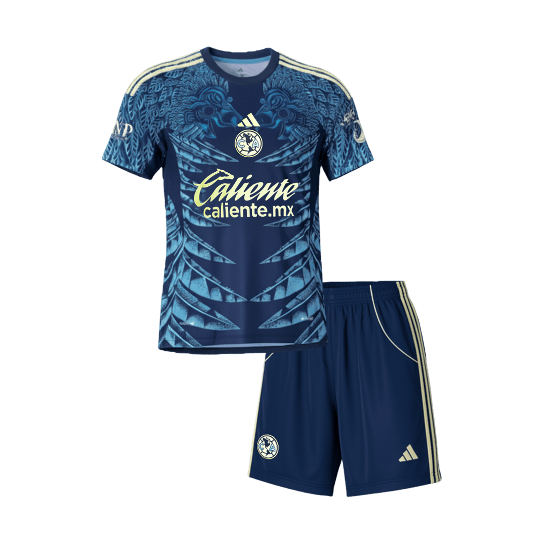 Kid's Club America Away Soccer Jersey Kit(Jersey+Shorts) 25/26 Navy - Football Shirt | SmartJerseys | Official Quality
