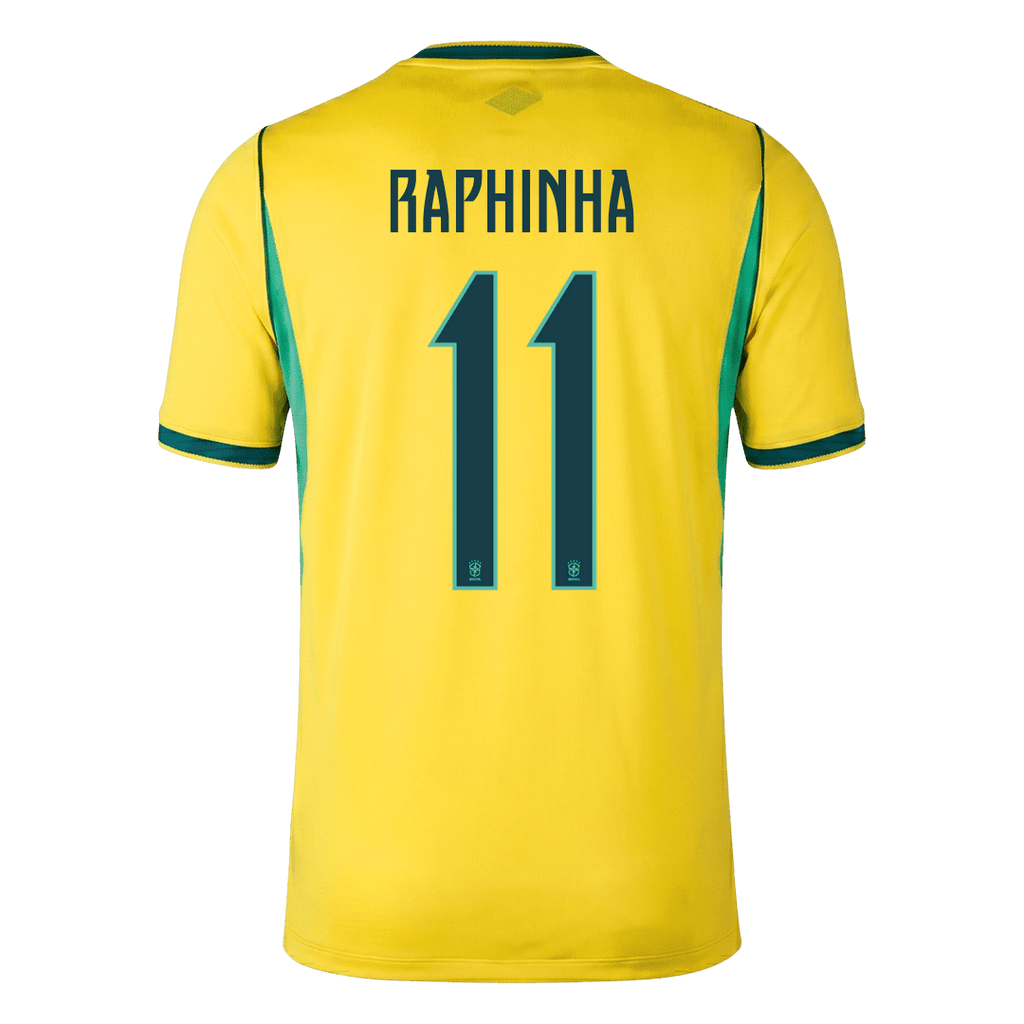RAPHINHA #11 Brazil Home Soccer Jersey World Cup 2026 Yellow