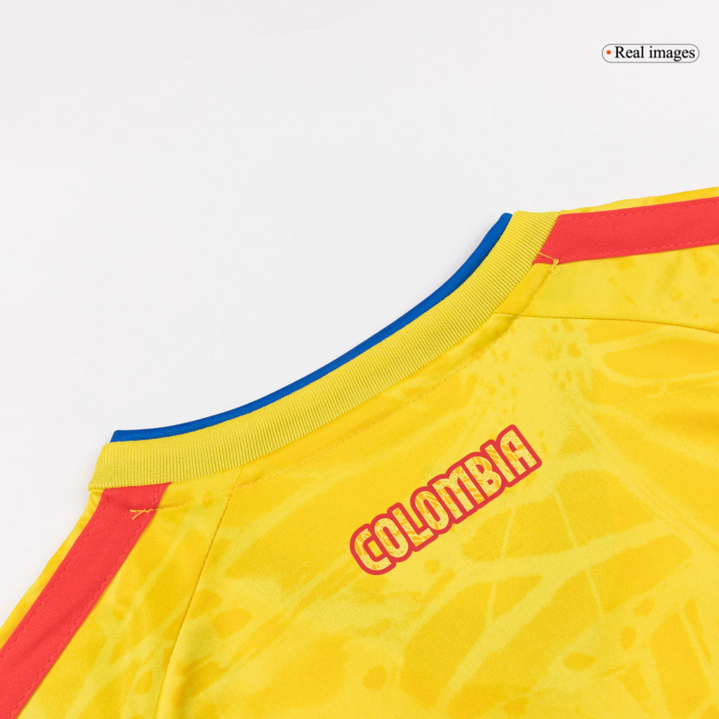 Kid's Colombia Home Soccer Jersey Kit(Jersey+Shorts) World Cup 2026 Yellow