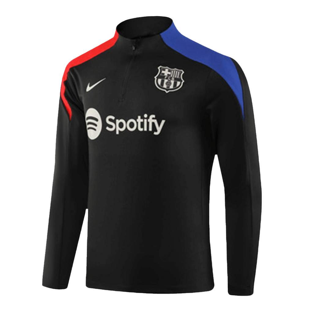 Kids Barcelona Zipper Sweatshirt Kit 2024/25