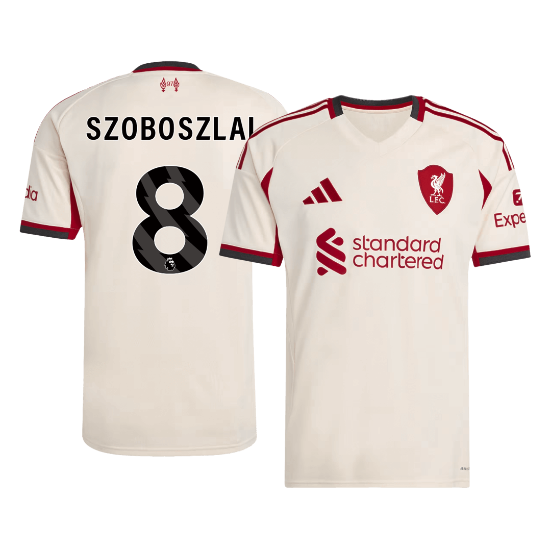 Liverpool SZOBOSZLAI #8 Away Soccer Jersey 2025/26 - Football Shirt | SmartJerseys | Official Quality
