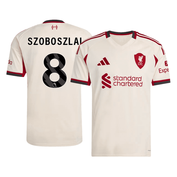 Liverpool SZOBOSZLAI #8 Away Soccer Jersey 2025/26 - Football Shirt | SmartJerseys | Official Quality