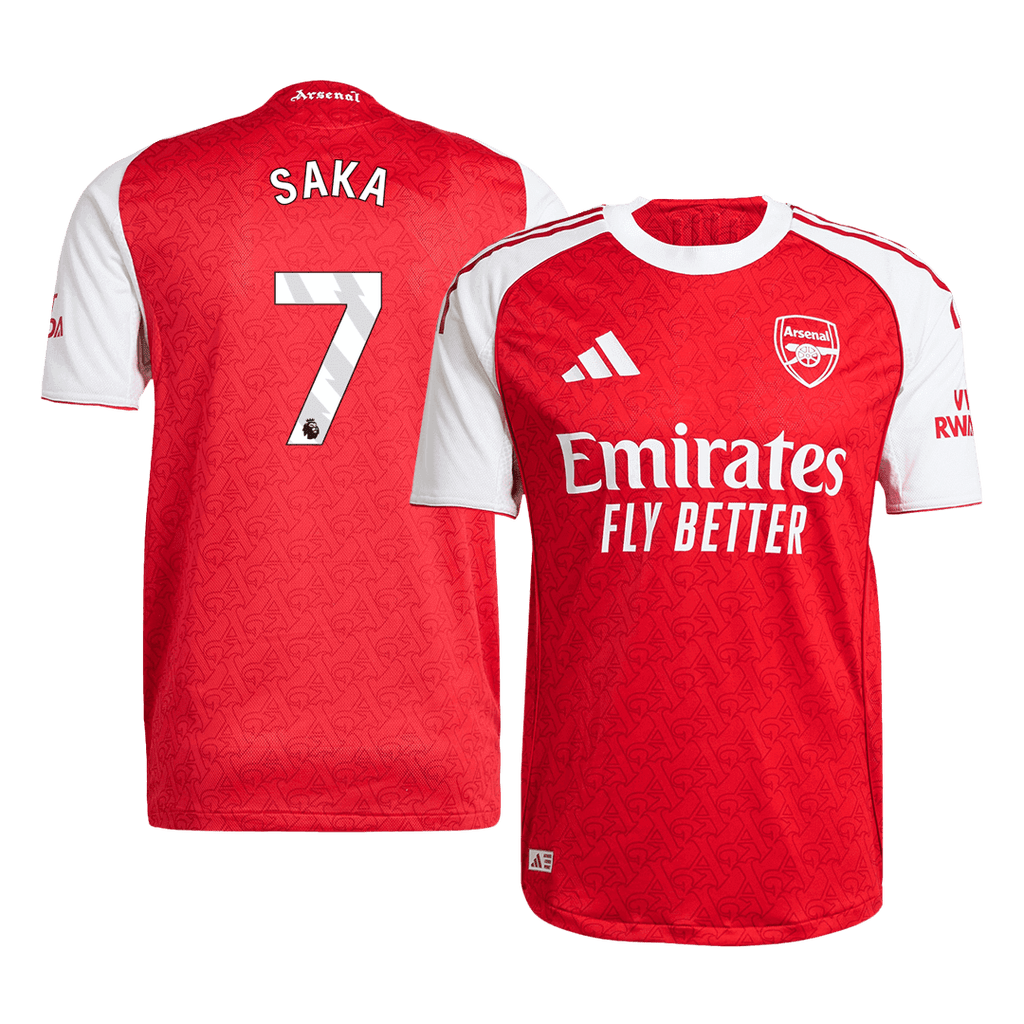 Arsenal SAKA #7 Home Soccer Jersey Authentic 2025/26 - Football Shirt | SmartJerseys | Official Quality