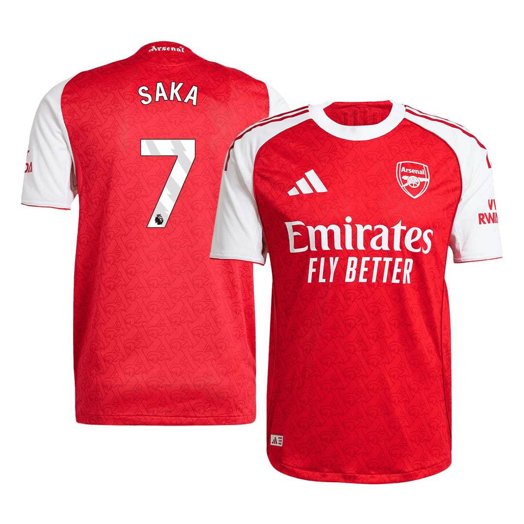 Arsenal SAKA #7 Home Soccer Jersey Authentic 2025/26 - Football Shirt | SmartJerseys | Official Quality