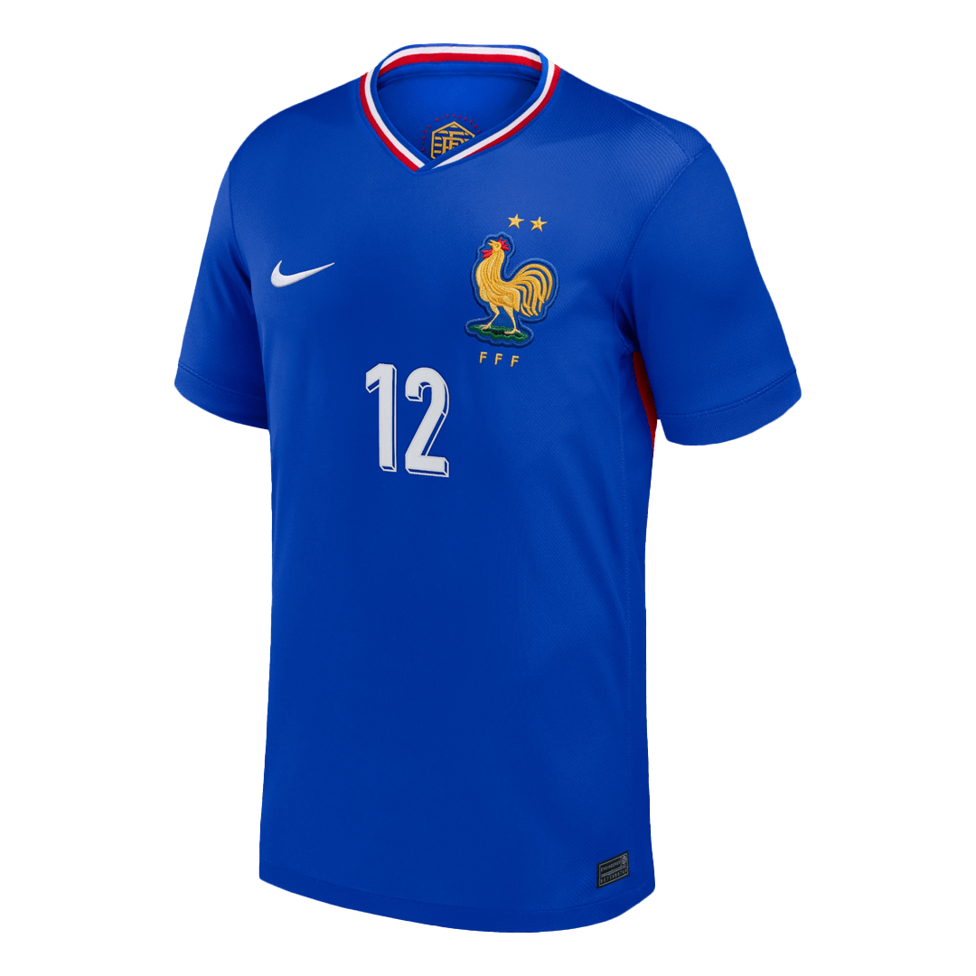 KOLO MUANI#12 France Euro Maillot de Foot Domicile 2024 Bleu 
