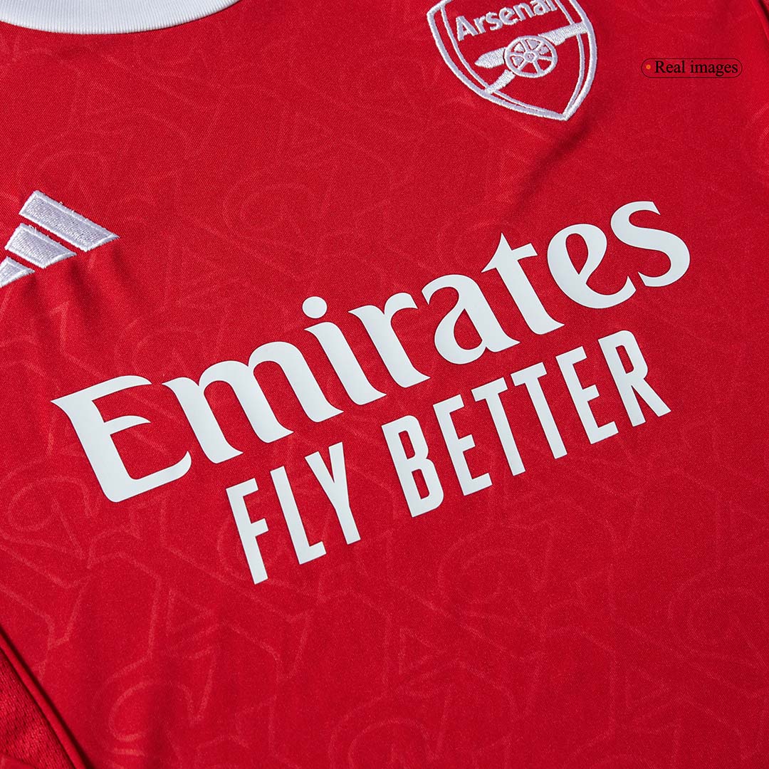 Kid's Arsenal Home Soccer Jersey Kit(Jersey+Shorts) 2025/26 Red