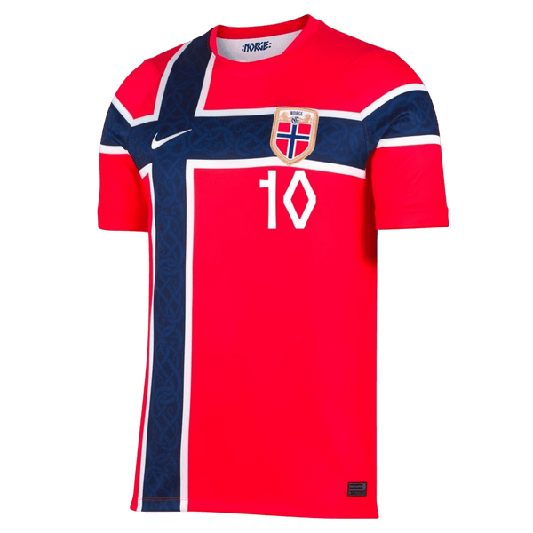 Ødegaard #10 Norway Home Soccer Jersey World Cup 2026