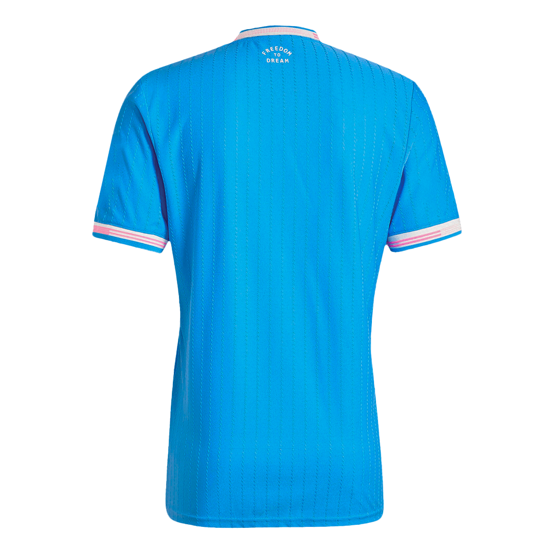 Camiseta de fútbol de visitante auténtica del Inter Miami 2025, azul