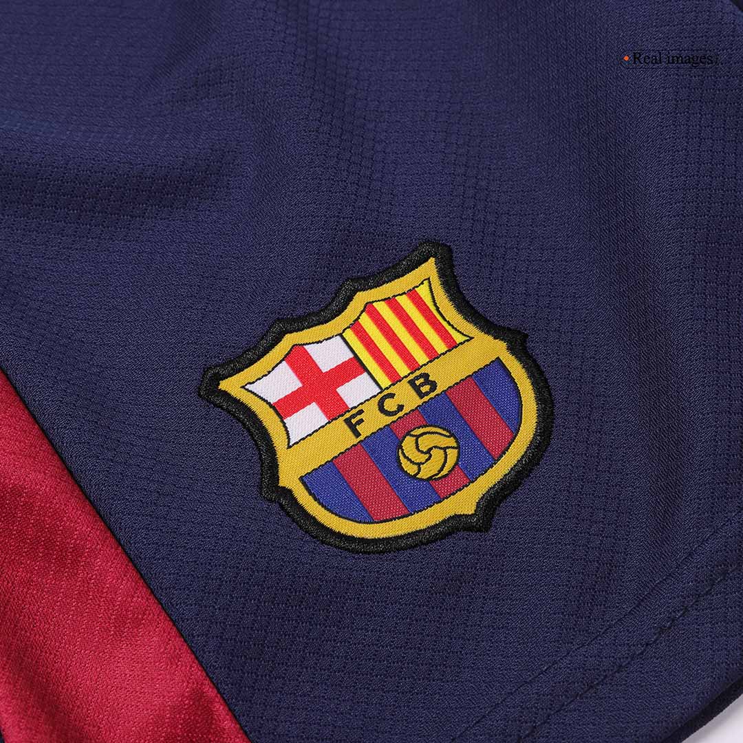 Camiseta local del Barcelona 2024/25 para niños (camiseta y pantalón corto) con el logotipo de Spotify sin texto