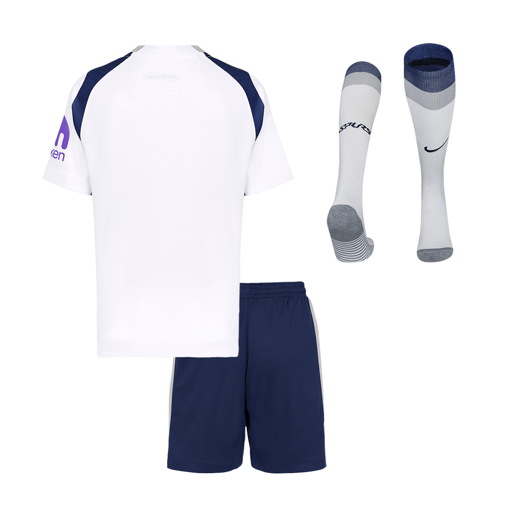 Kid's Tottenham Hotspur Home Soccer Jersey Kit(Jersey+Shorts+Socks) 25/26 White
