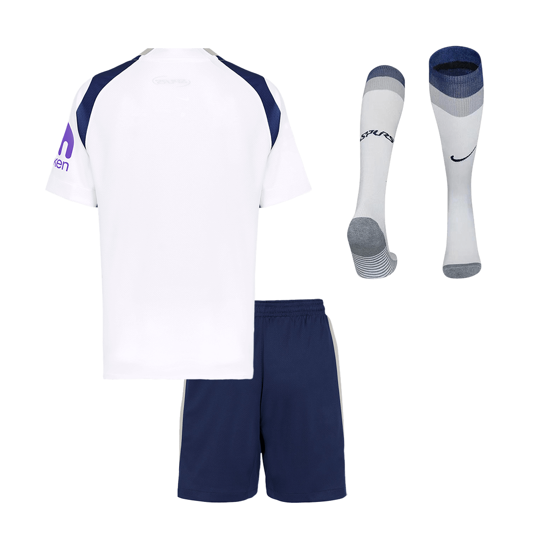 Kid's Tottenham Hotspur Home Soccer Jersey Kit(Jersey+Shorts+Socks) 25/26 White