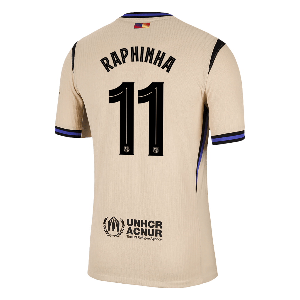 Barcelona RAPHINHA #11 Away Soccer Jersey Authentic 2025/26 - UCL Edition