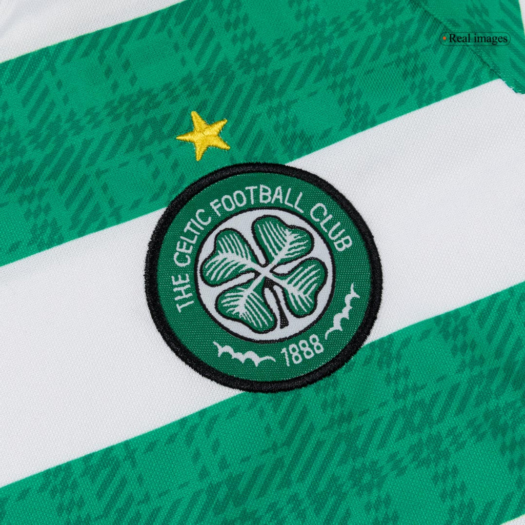 Kid's Celtic Home Soccer Jersey Kit(Jersey+Shorts) 25/26 Green&White