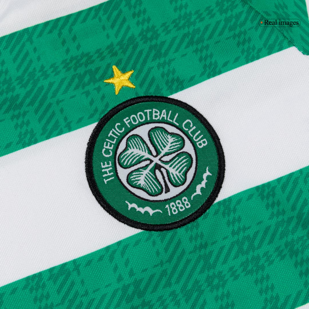 Kid's Celtic Home Soccer Jersey Kit(Jersey+Shorts) 25/26 Green&White