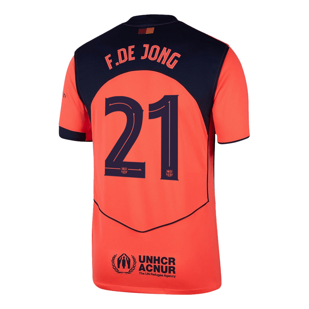 Camiseta de fútbol visitante del Barcelona F.DE JONG #21 2025/26 (Edición UCL)