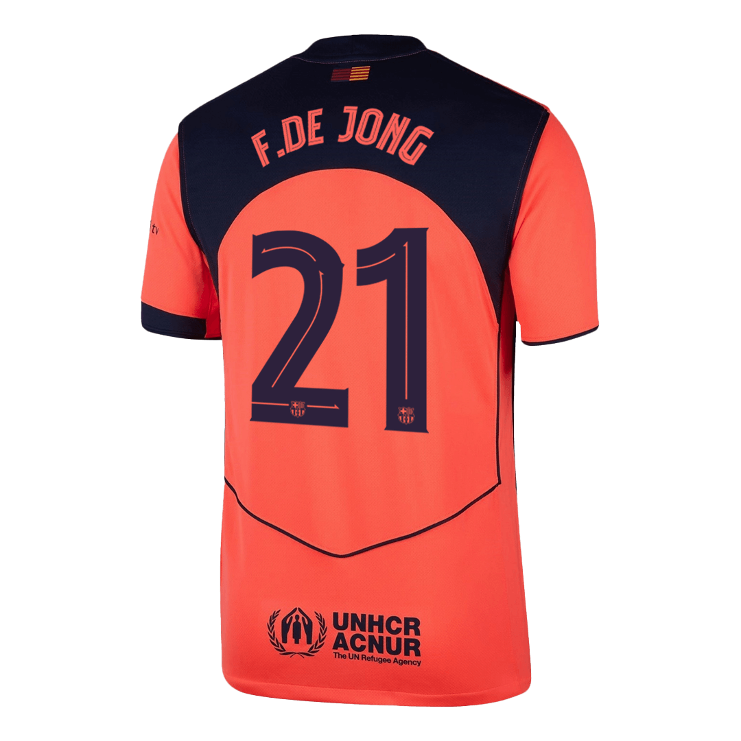 Camiseta de fútbol visitante del Barcelona F.DE JONG #21 2025/26 (Edición UCL)