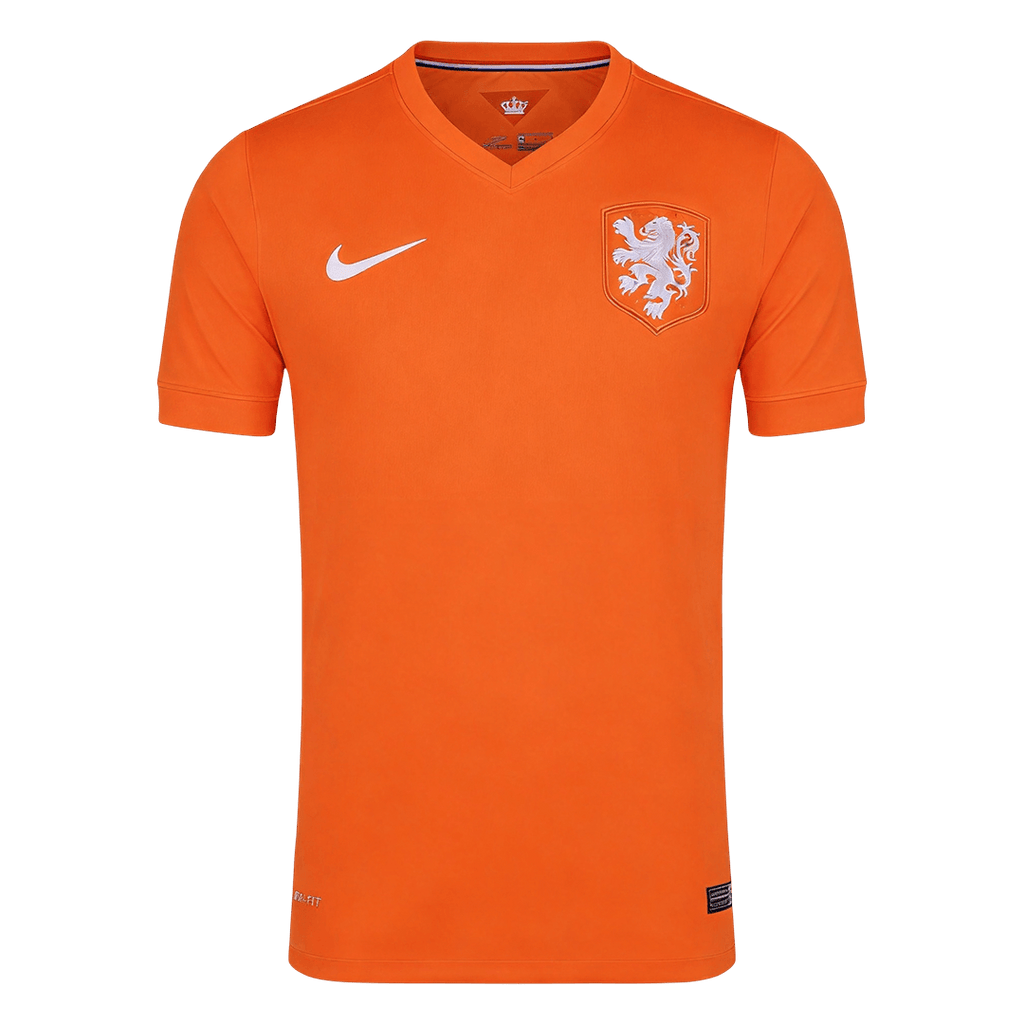 Retro Netherlands Home Soccer Jersey World Cup 2014 Orange