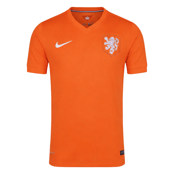 Retro Netherlands Home Soccer Jersey World Cup 2014 Orange - orange front view - SmartJerseys