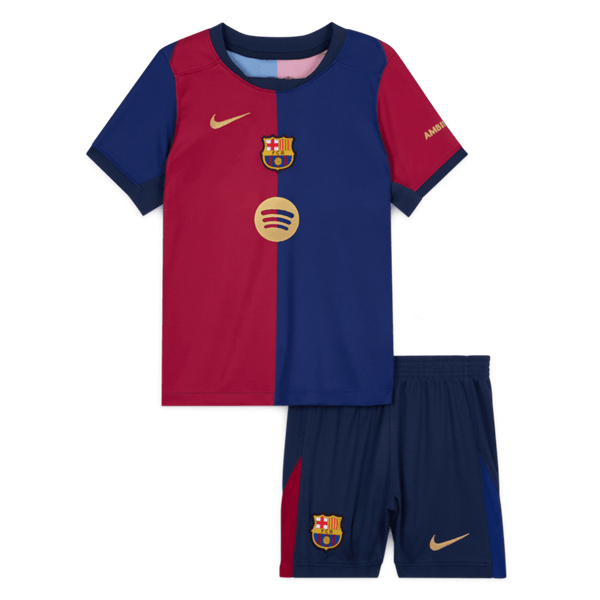 Barcelona Home Jersey Kit 2024/25 Kids(Jersey+Shorts) Spotify Logo Without Text - Football Shirt | SmartJerseys | Official Quality