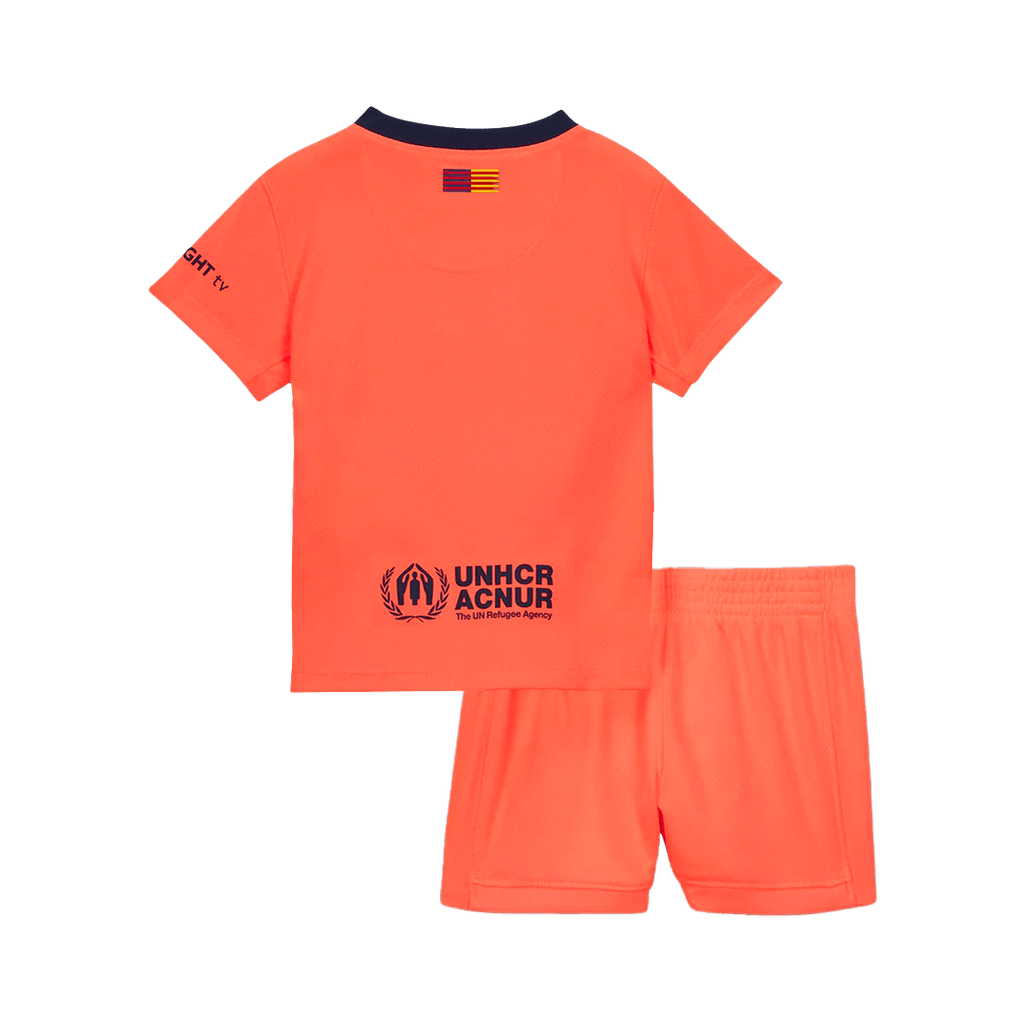 Maillot extérieur troisième du FC Barcelone pour enfant, saison 25/26, orange