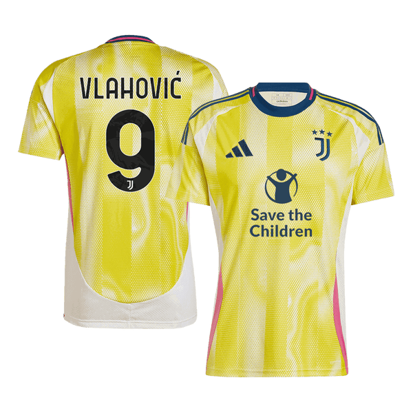 Juventus VLAHOVIĆ #9 Away Soccer Jersey 2024/25 - Save The Children Sponsor - Football Shirt | SmartJerseys | Official Quality