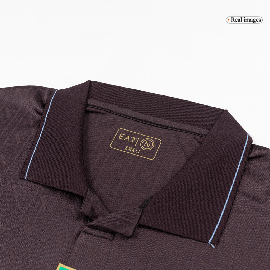 Camiseta de fútbol auténtica de visitante del Napoli 25/26, color negro