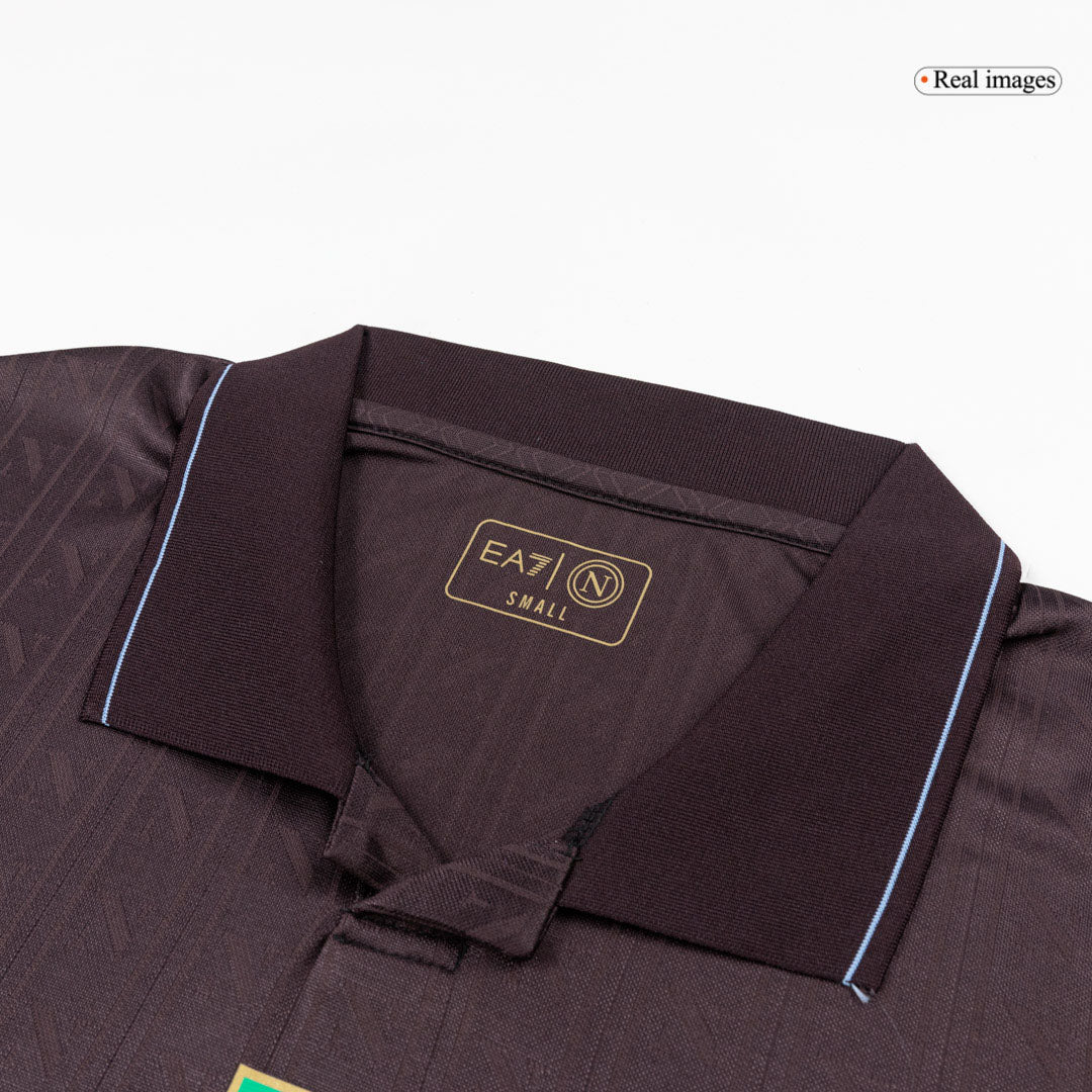 Camiseta de fútbol auténtica de visitante del Napoli 25/26, color negro