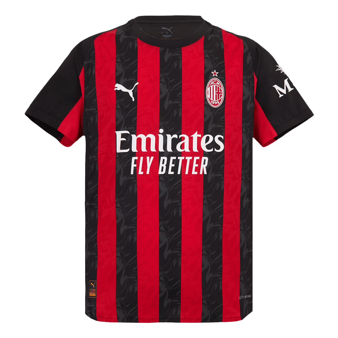 Authentic AC Milan Home Jersey 2025/26 Red&Black - Football Shirt | SmartJerseys | Official Quality