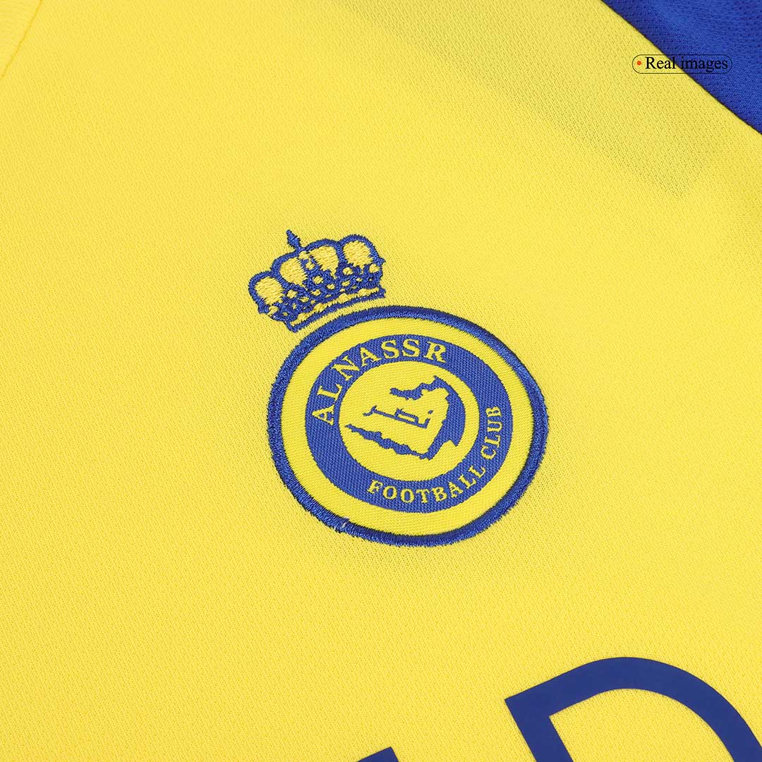 Camiseta de fútbol local Al Nassr RONALDO #7 2024/25 para niños (camiseta y pantalones cortos)
