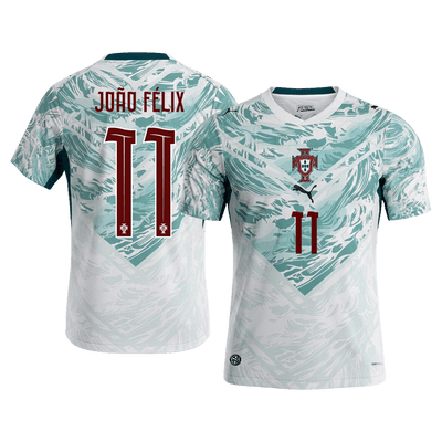 JOÃO FÉLIX #11 Portugal Away Soccer Jersey World Cup 2026 White&Green