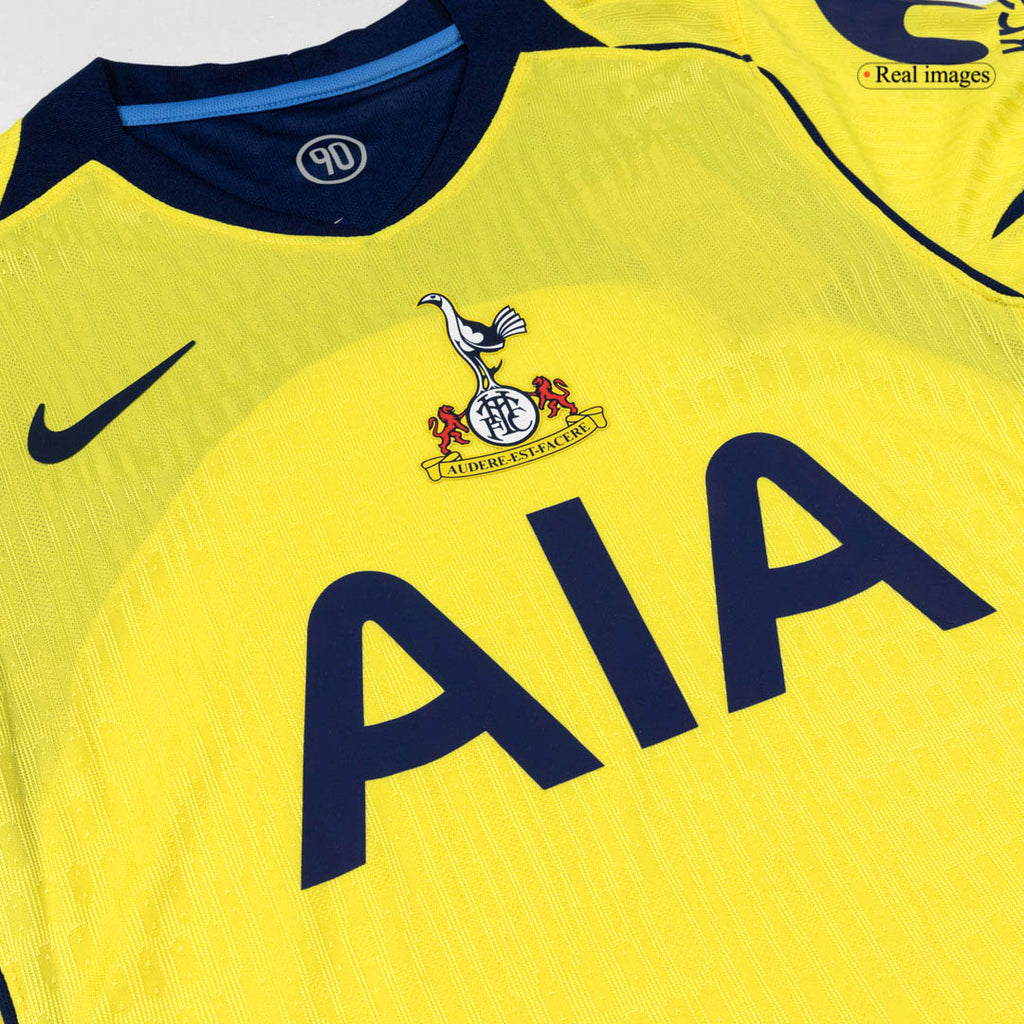 Camiseta de fútbol auténtica del Tottenham Hotspur (3.ª equipación, amarillo, 25/26)
