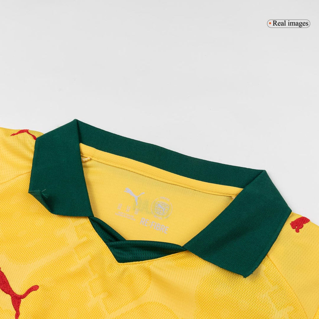 Camiseta de fútbol visitante del AC Milan para niños (camiseta y pantalón corto), talla 25/26, amarilla