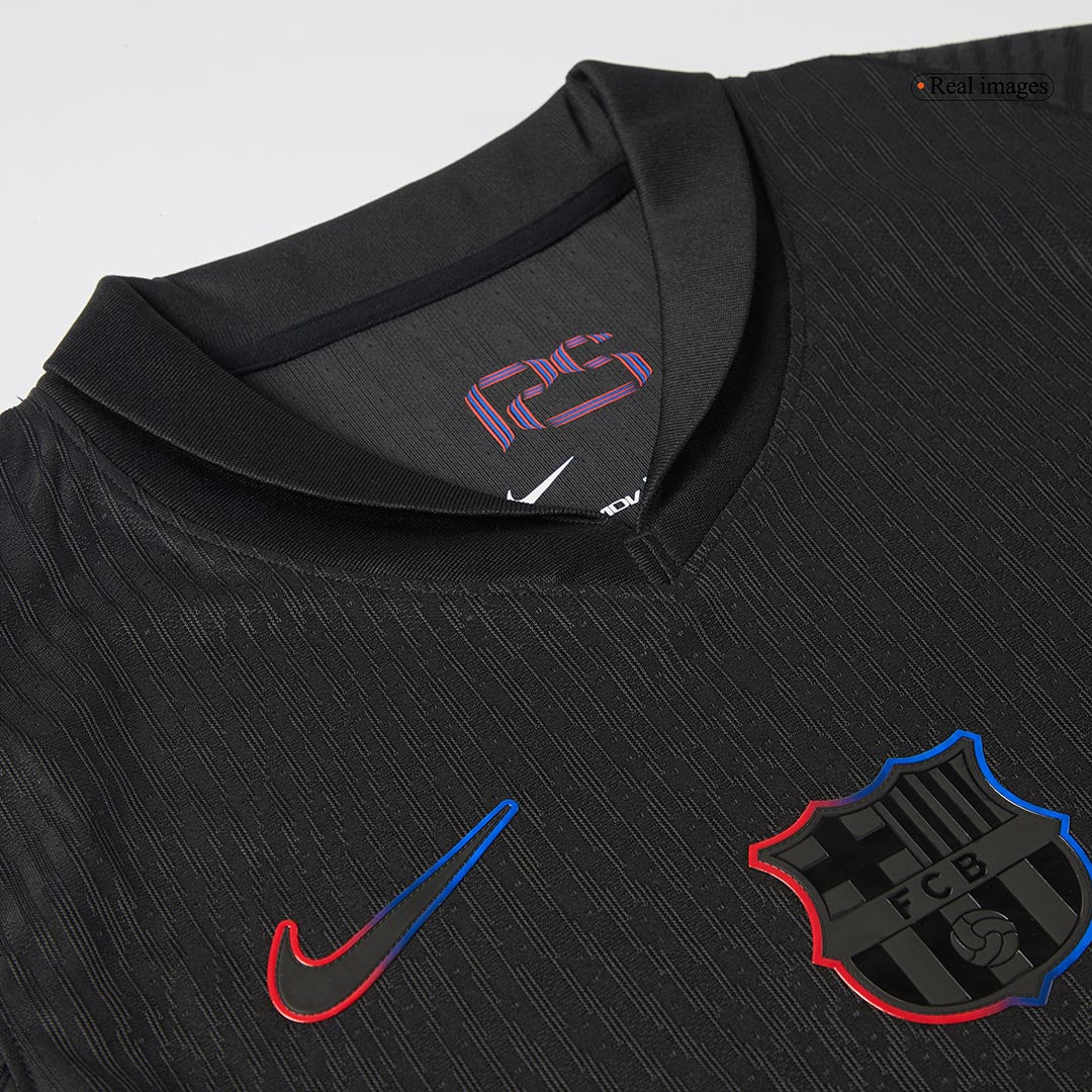 Camiseta de visitante del Barcelona Lewandowski #9 auténtica 2024/25 - Logotipo de Spotify sin texto