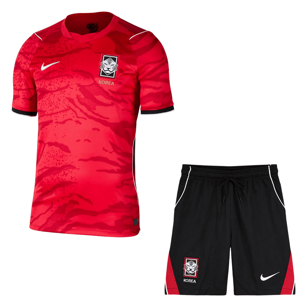 South Korea Home Soccer Jersey Kit (Jersey+Shorts) World Cup 2026 Red&Black