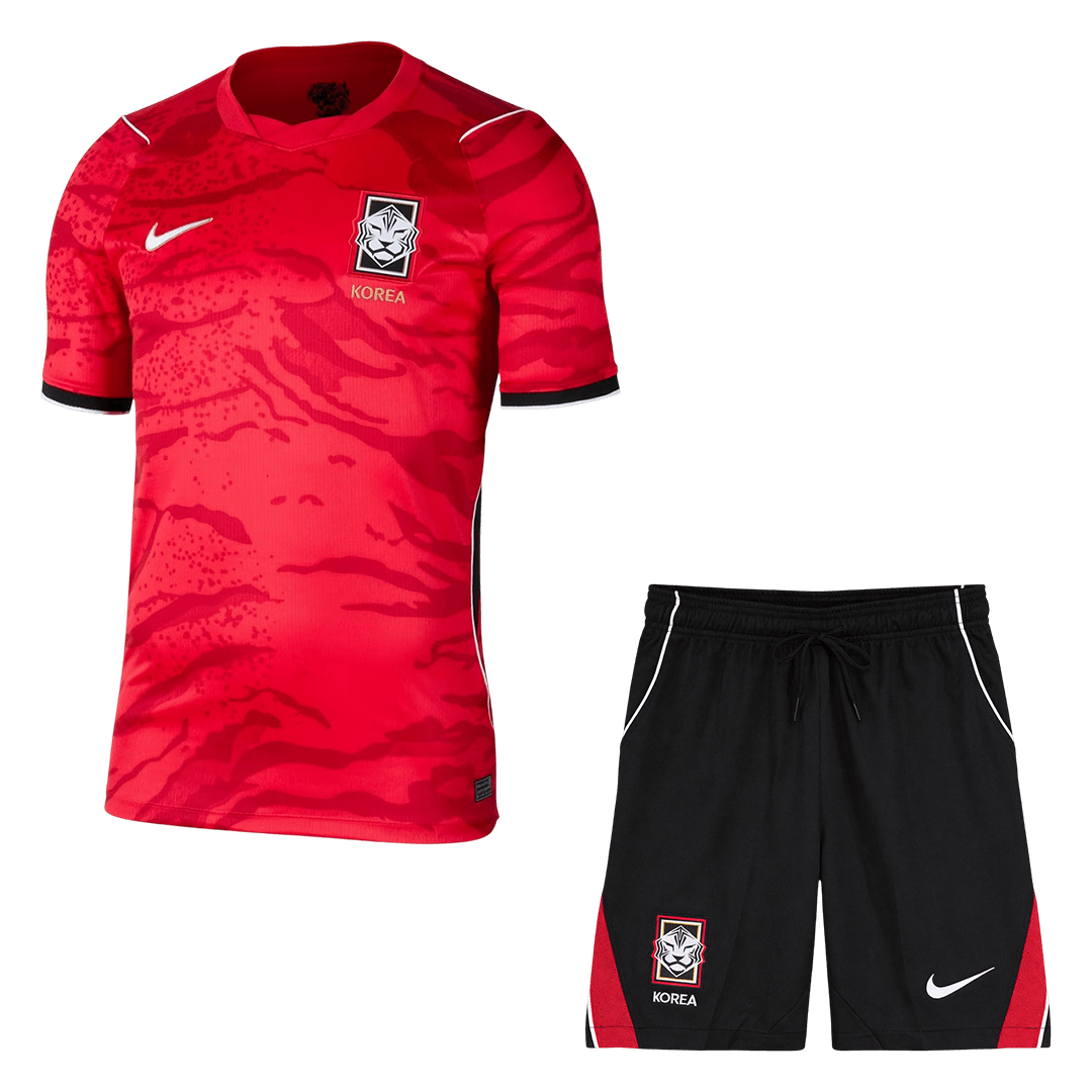South Korea Home Soccer Jersey Kit (Jersey+Shorts) World Cup 2026 Red&Black