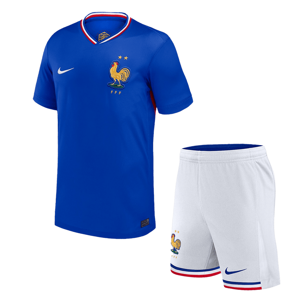 France Home Jersey Kit 2024 (Jersey+Shorts) - Football Shirt | SmartJerseys | Official Quality