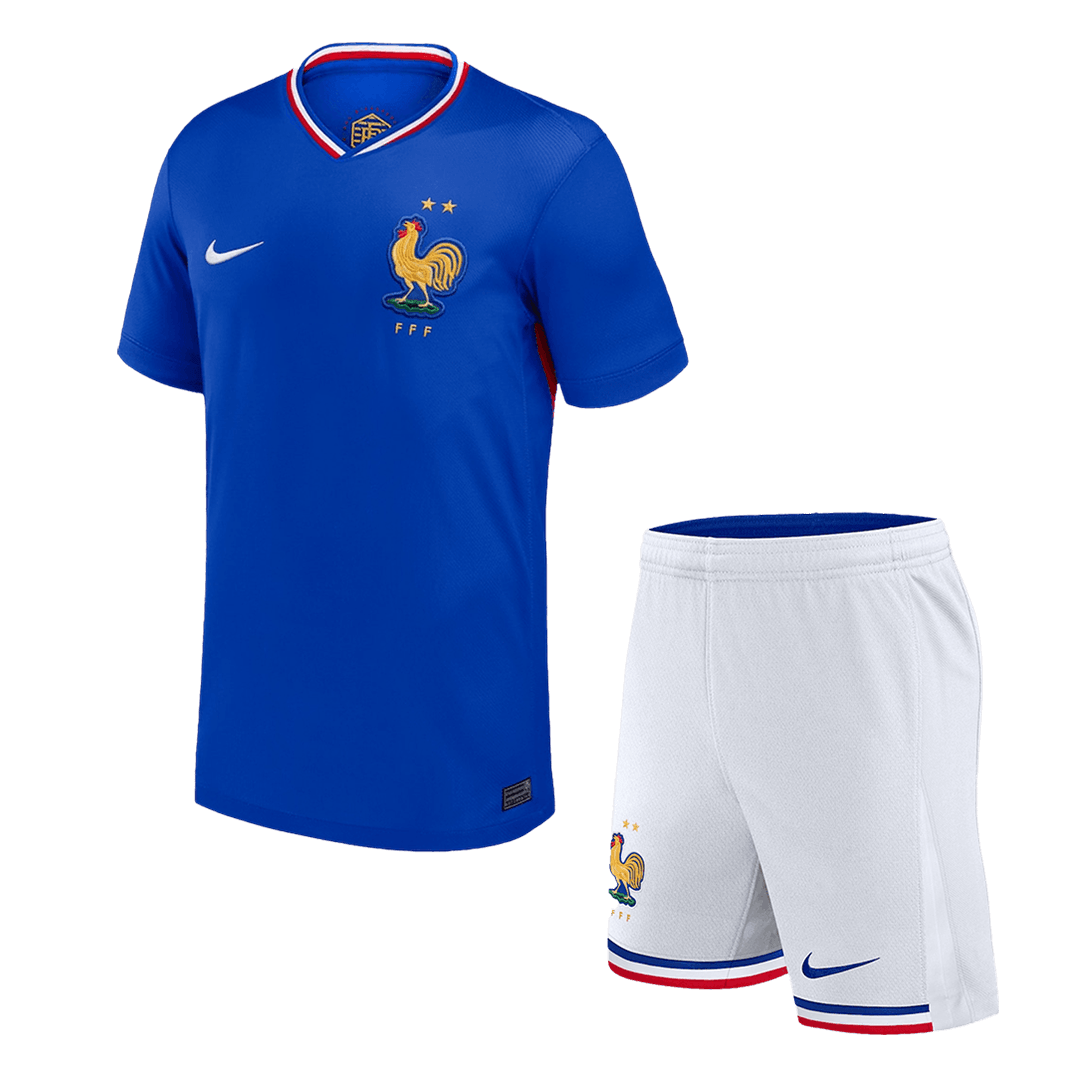 France Home Jersey Kit 2024 (Jersey+Shorts) - Football Shirt | SmartJerseys | Official Quality