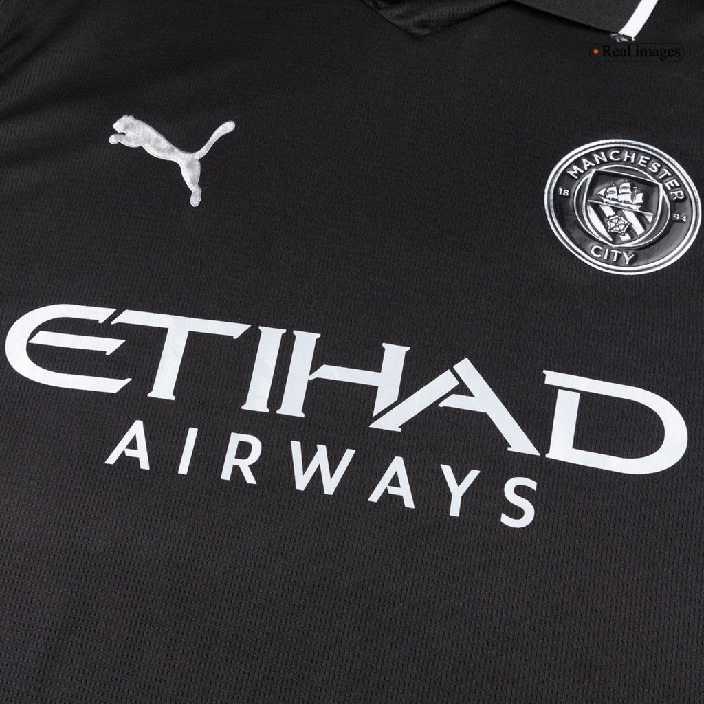 Manchester City Long Sleeve Away Soccer Jersey 2025/26