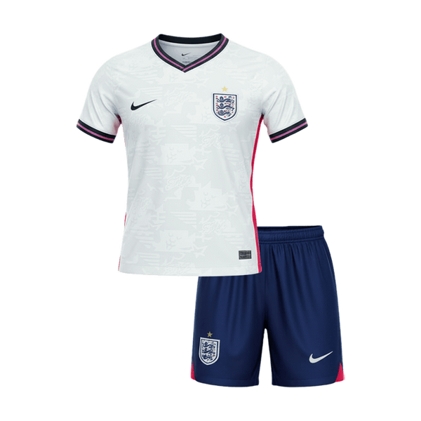 Kid's England Home Soccer Jersey Kit(Jersey+Shorts) World Cup 2026 White - Football Shirt | SmartJerseys | Official Quality