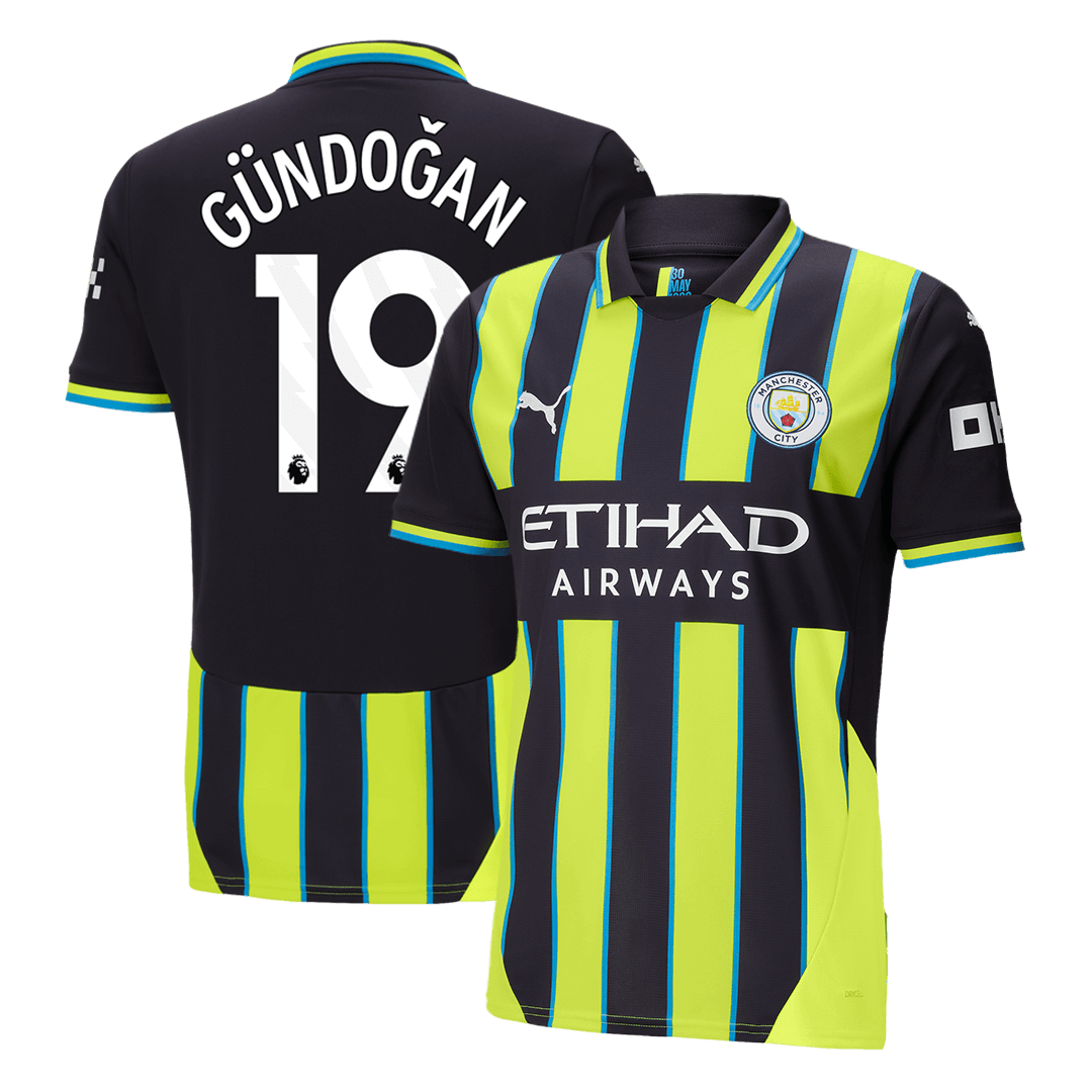 Manchester City GÜNDOĞAN #19 Away Soccer Jersey 2024/25 - Football Shirt | SmartJerseys | Official Quality