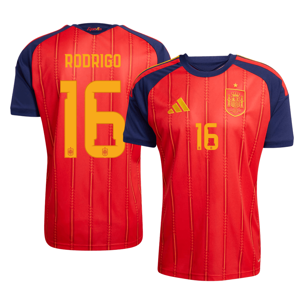 RODRIGO #16 Spain Home Soccer Jersey World Cup 2026 Red