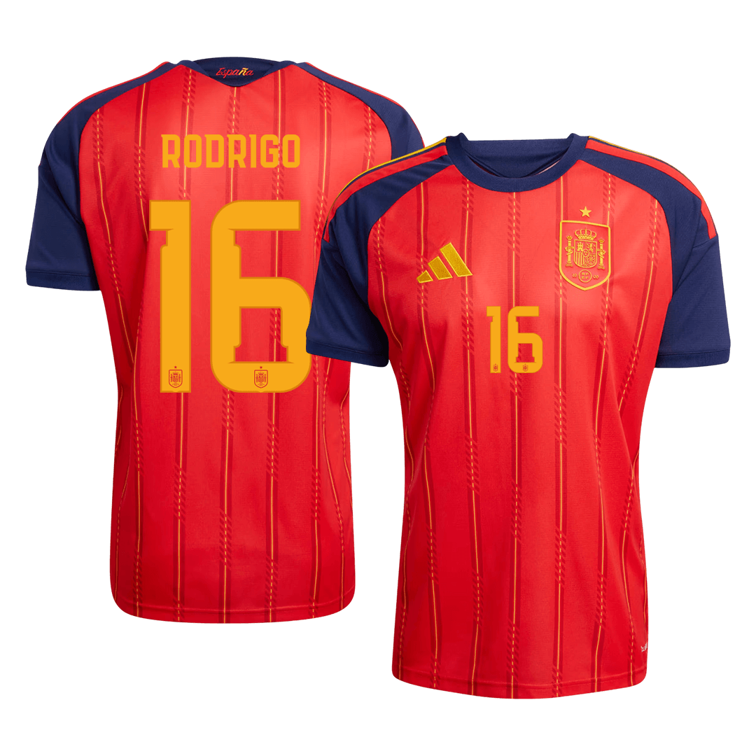 RODRIGO #16 Spain Home Soccer Jersey World Cup 2026 Red
