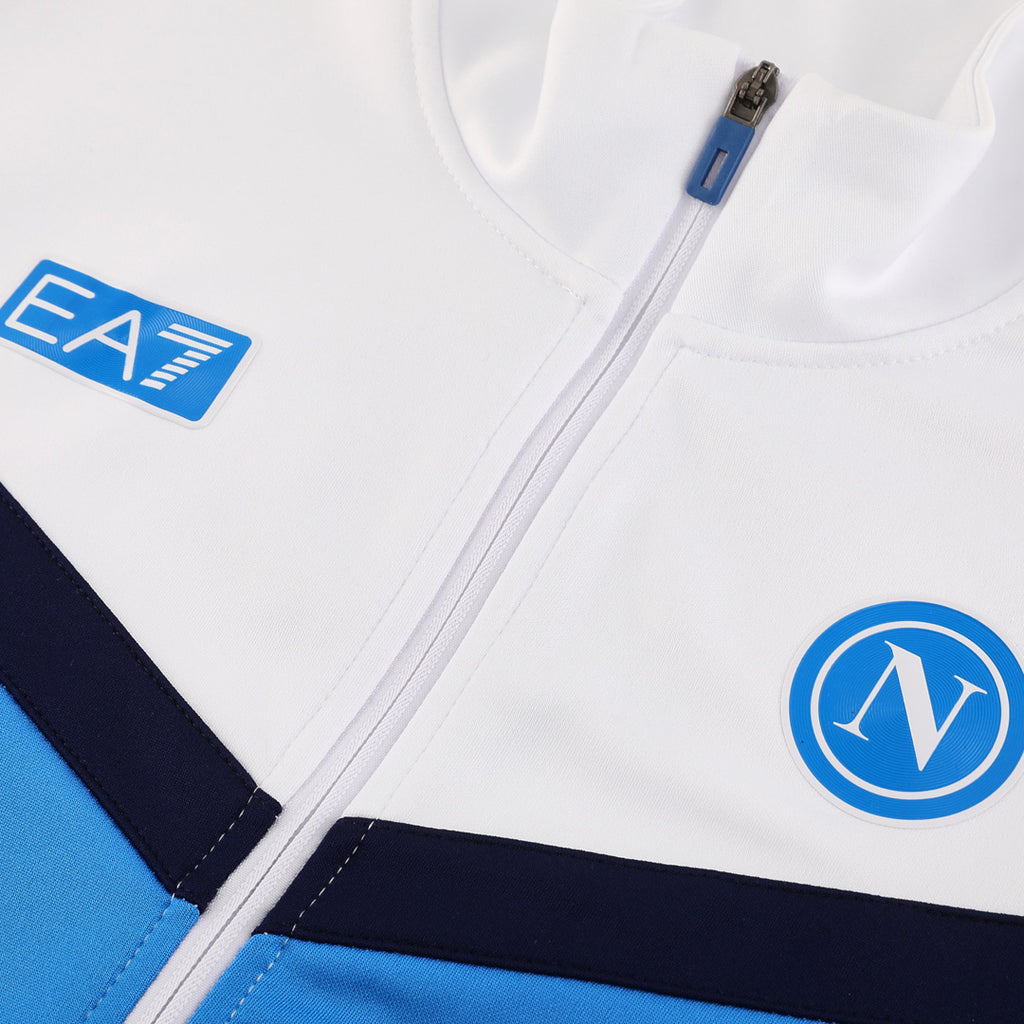 Kit de entrenamiento del Napoli 2025/26 - Blanco (Chaqueta + Pantalón)