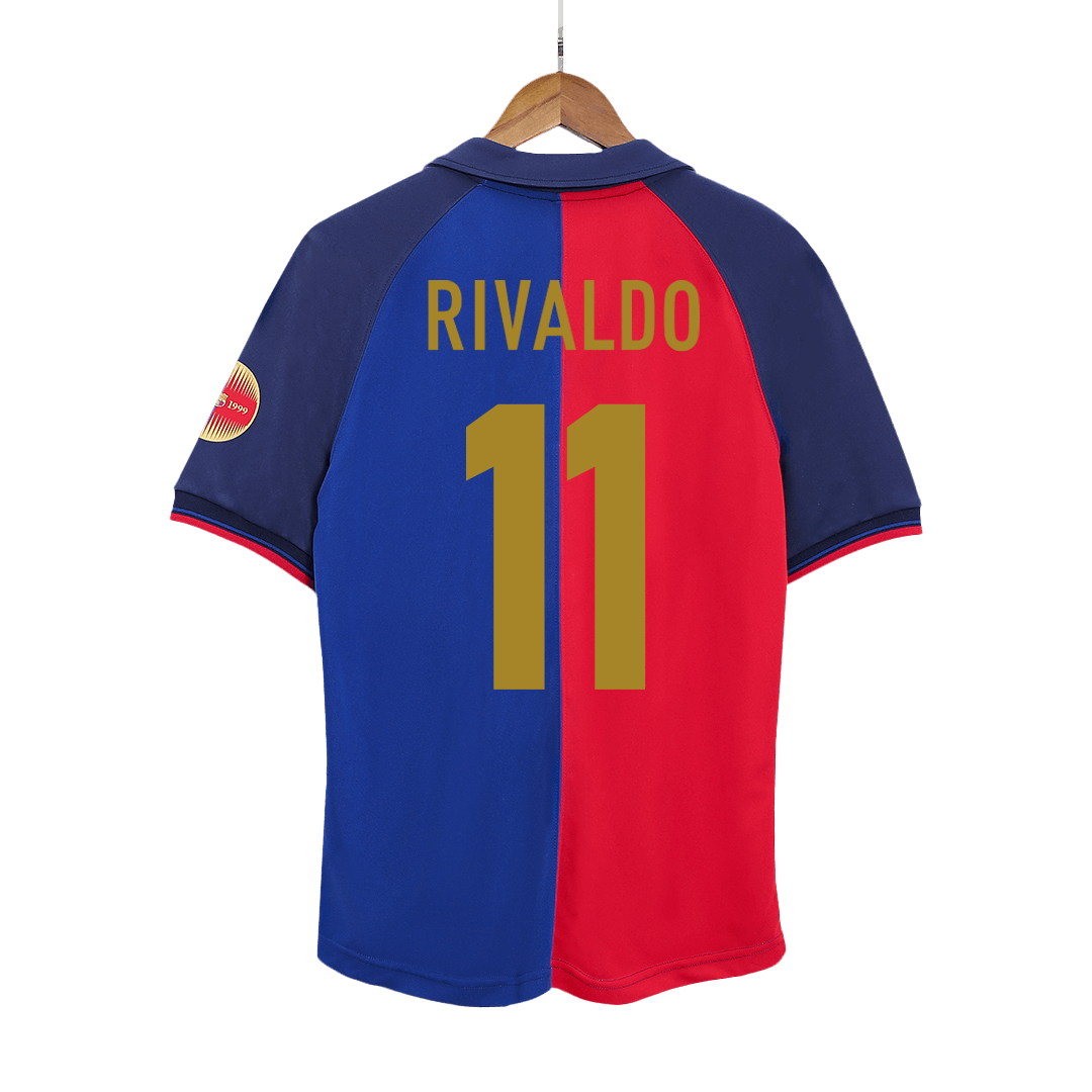 Barcelona RIVALDO #11 Home Soccer Jersey Retro 1999/00 - 100th Anniversary - Football Shirt | SmartJerseys | Official Quality
