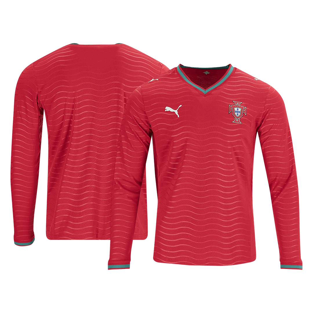 Portugal Long Sleeve Home Soccer Jersey 2026
