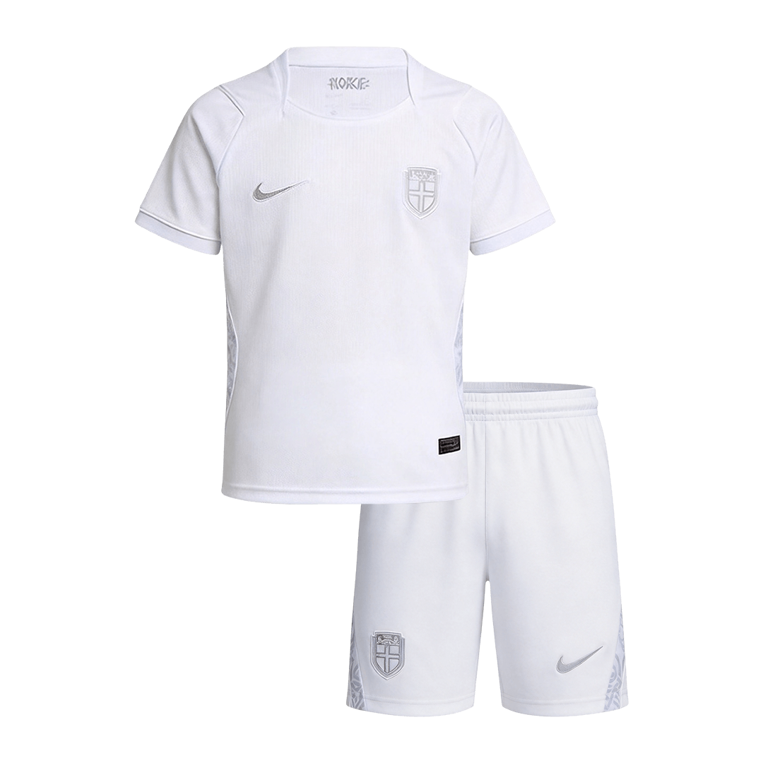 Kids Norway Third Soccer Jersey Kit (Jersey+Shorts)  World Cup 2026 White