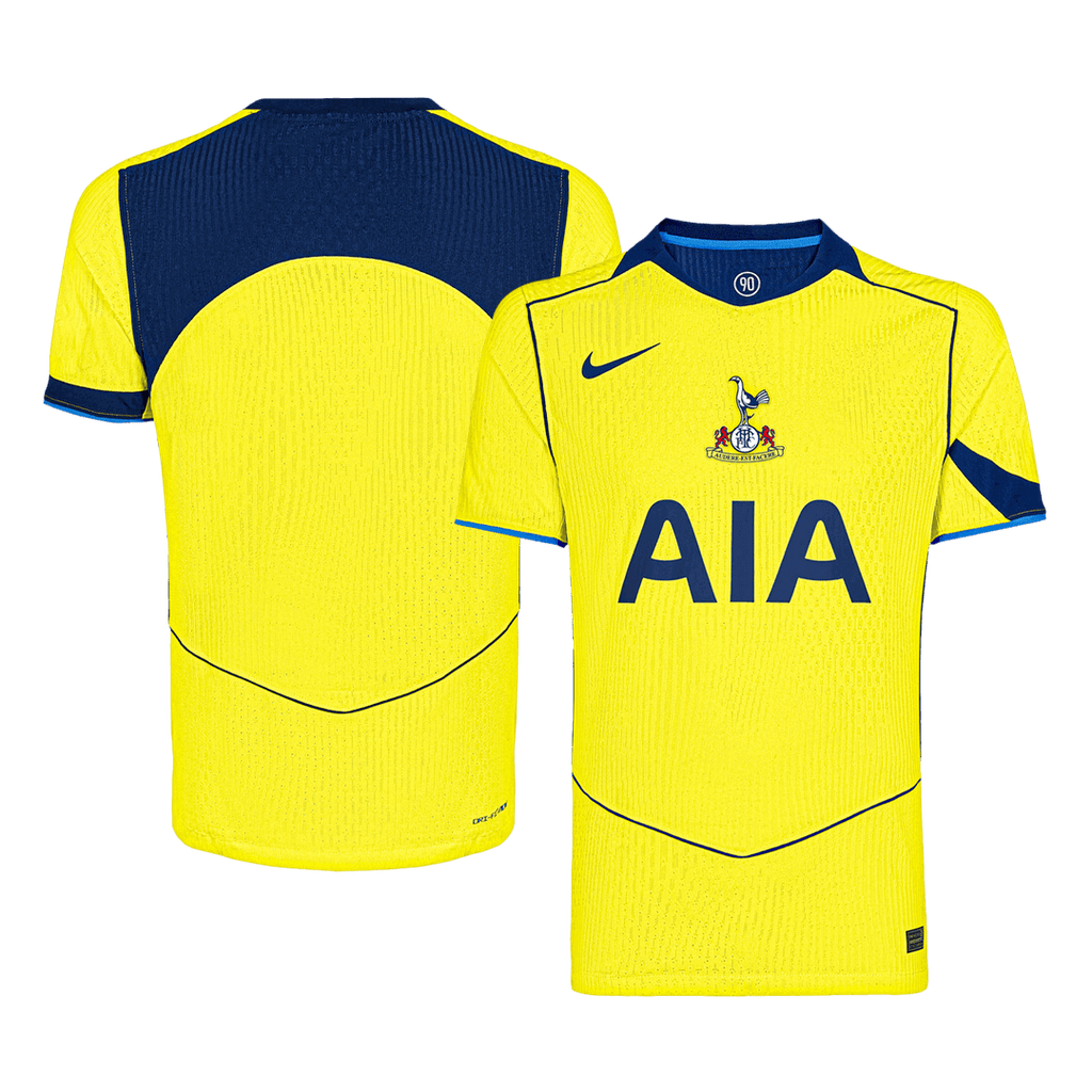 Camiseta de fútbol auténtica del Tottenham Hotspur (3.ª equipación, amarillo, 25/26)