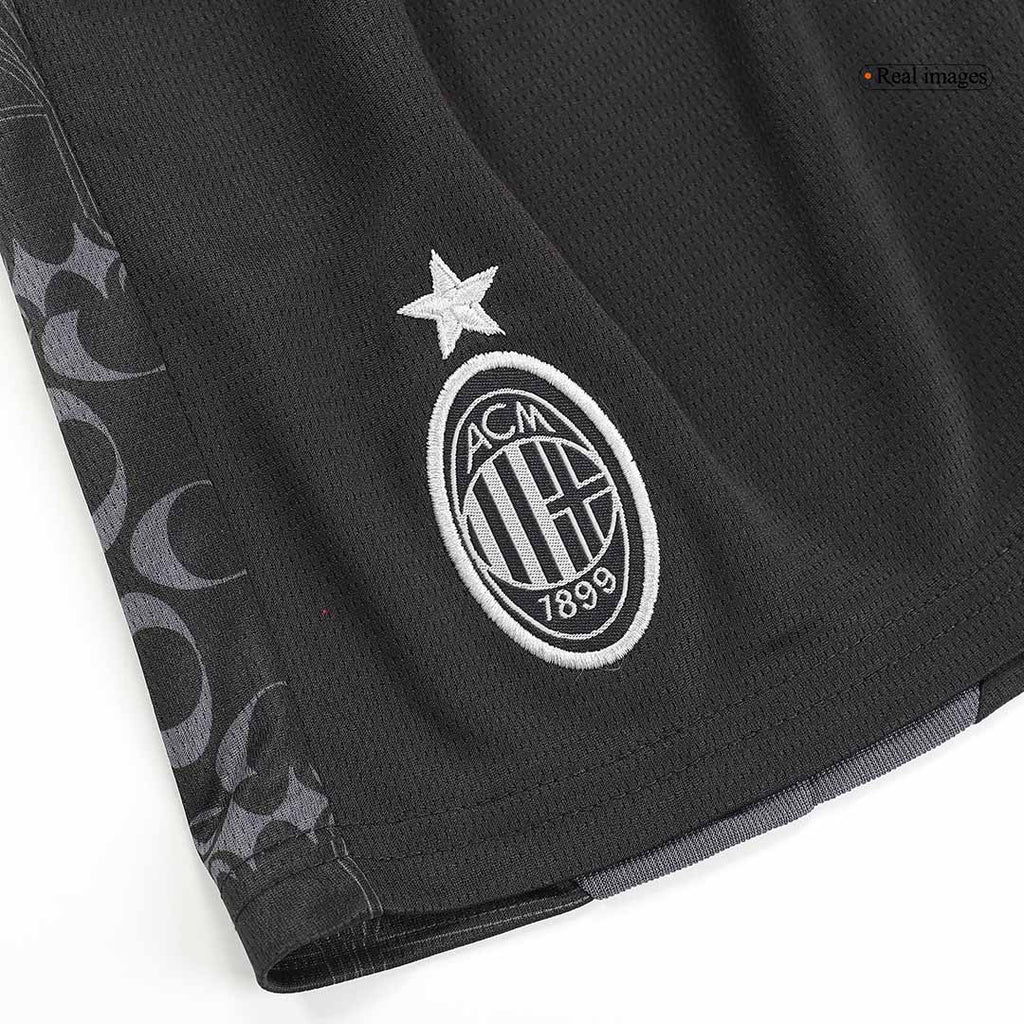 Maillot extérieur AC Milan x Pleasures quatrième tenue 2023/24 pour enfants (maillot + short)